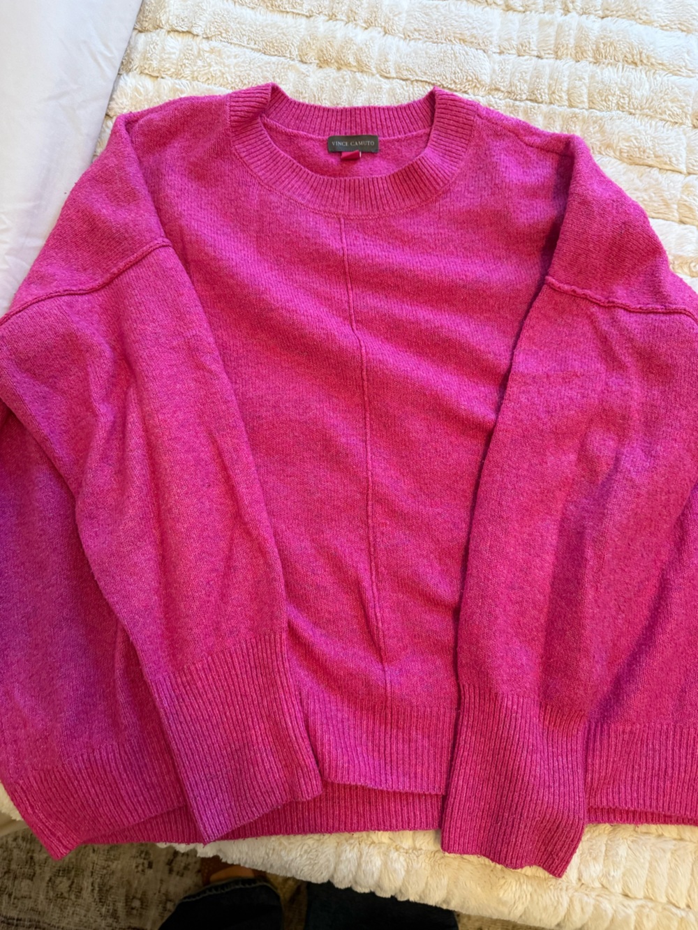 Vince Camuto Bright Fuchsia Scoopneck Sweater
